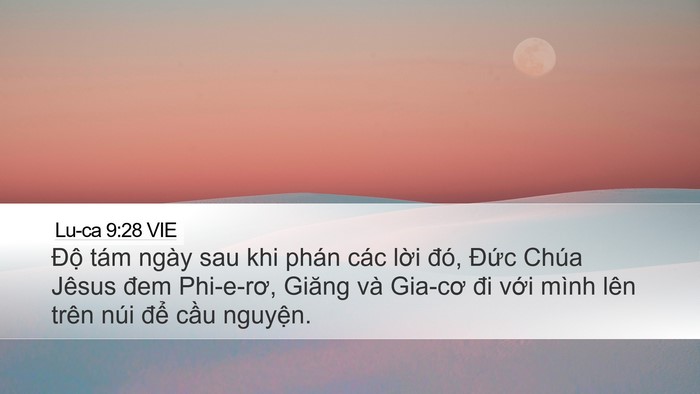 Lu-ca 9:28 VIE Bible Verse Image