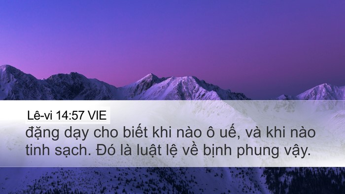Lê-vi 14:57 VIE Desktop Wallpaper - đặng dạy cho biết khi nào ô uế, và - Desktop Bible Verse Wallpaper
