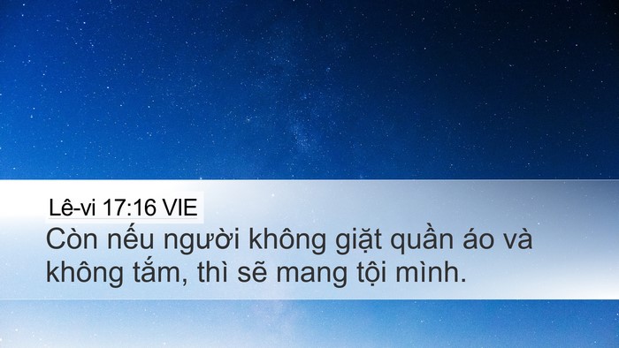 Lê-vi 17:16 VIE Desktop Wallpaper - Còn nếu người không giặt quần áo và - Desktop Bible Verse Wallpaper