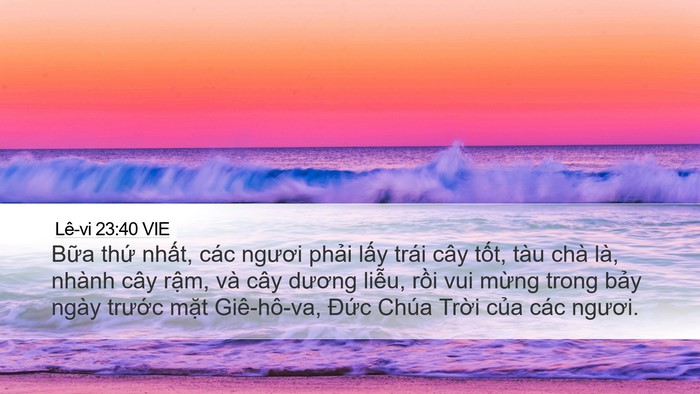 Lê-vi 23:40 VIE Bible Verse Image