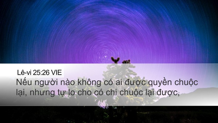 Lê-vi 25:26 VIE Desktop Wallpaper - Nếu người nào không có ai được - Desktop Bible Verse Wallpaper