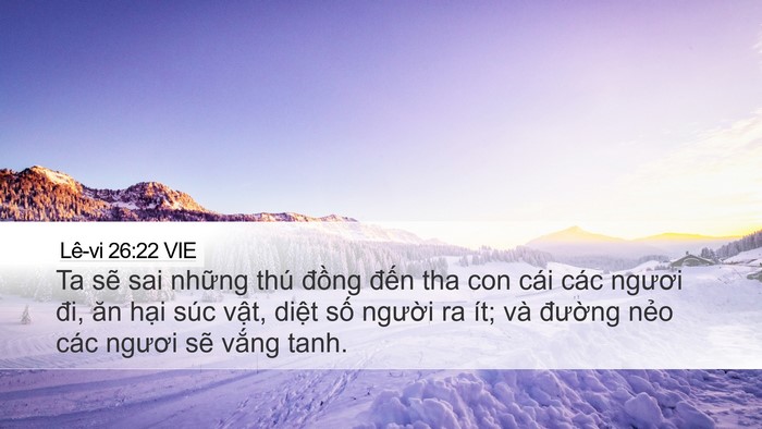 Lê-vi 26:22 VIE Bible Verse Image