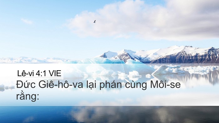 Lê-vi 4:1 VIE Desktop Wallpaper - Đức Giê-hô-va lại phán cùng Môi-se - Desktop Bible Verse Wallpaper