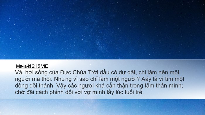 Ma-la-ki 2:15 VIE Bible Verse Image