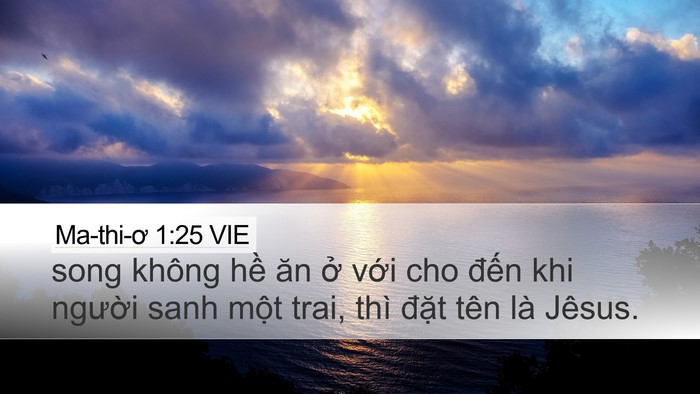 Ma-thi-ơ 1:25 VIE Bible Verse Image