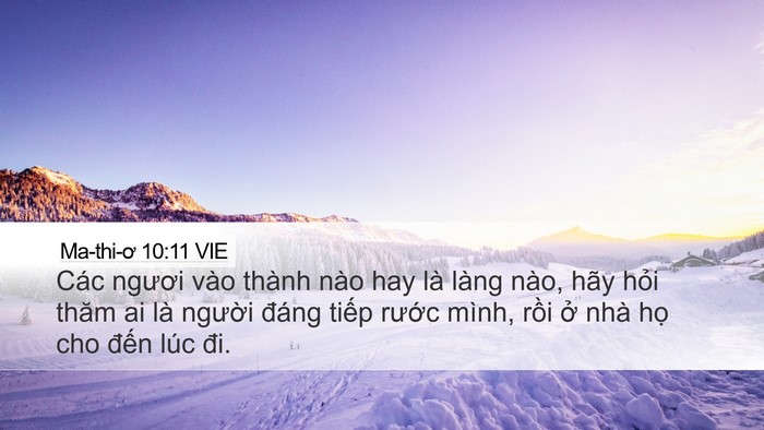 Ma-thi-ơ 10:11 VIE Bible Verse Image