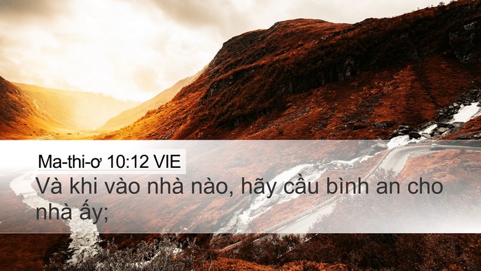 Ma-thi-ơ 10:12 VIE Bible Verse Image