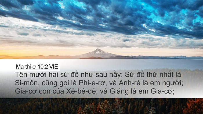 Ma-thi-ơ 10:2 VIE Bible Verse Image