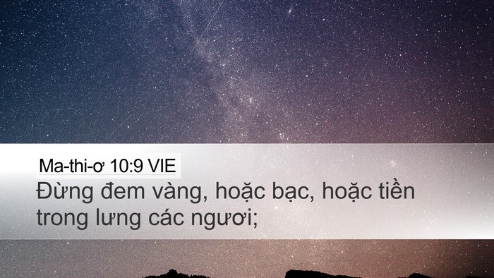 Ma-thi-ơ 10:9 VIE Bible Verse Image