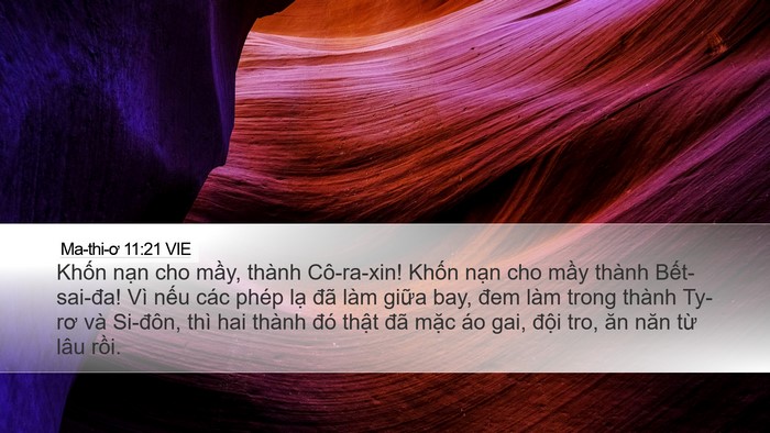 Ma-thi-ơ 11:21 VIE Bible Verse Image