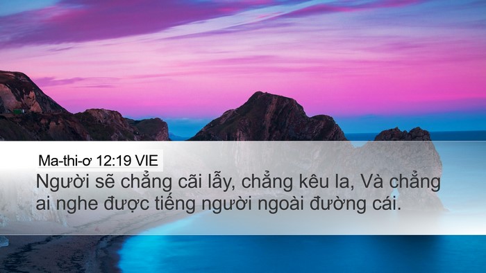 Ma-thi-ơ 12:19 VIE Bible Verse Image