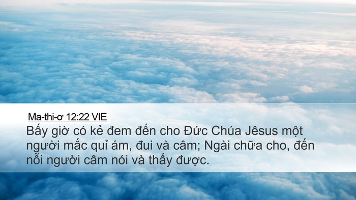 Ma-thi-ơ 12:22 VIE Bible Verse Image