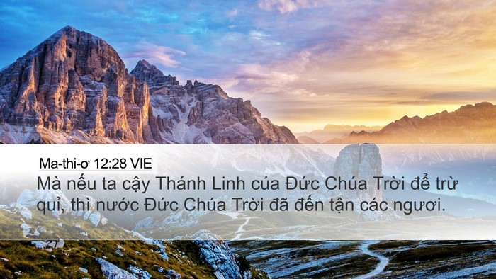 Ma-thi-ơ 12:28 VIE Bible Verse Image