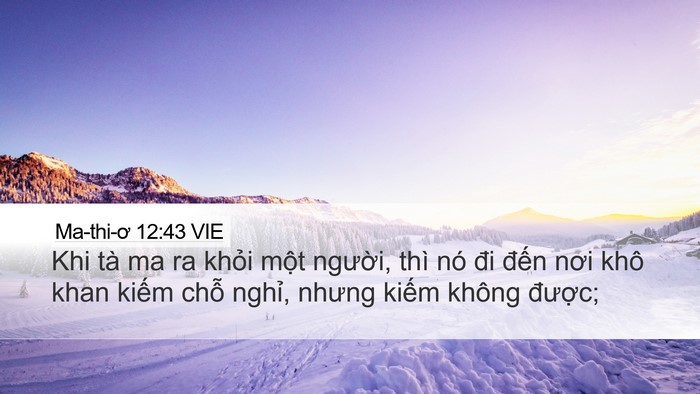 Ma-thi-ơ 12:43 VIE Bible Verse Image