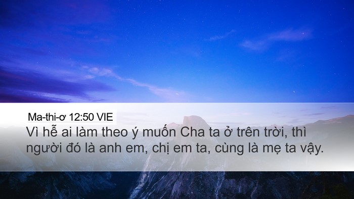 Ma-thi-ơ 12:50 VIE Bible Verse Image