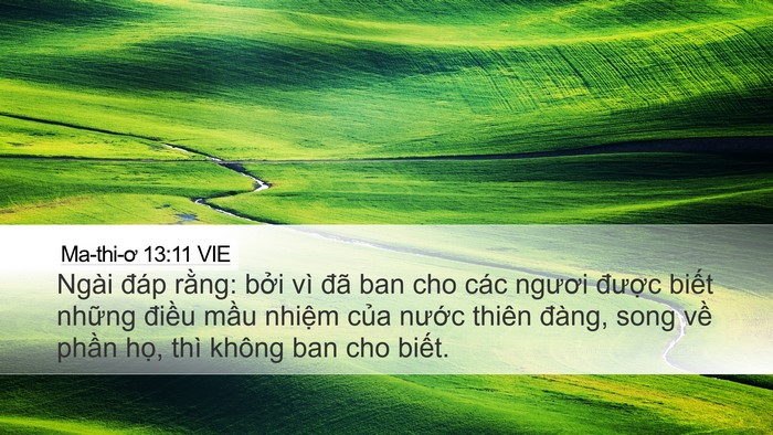 Ma-thi-ơ 13:11 VIE Bible Verse Image