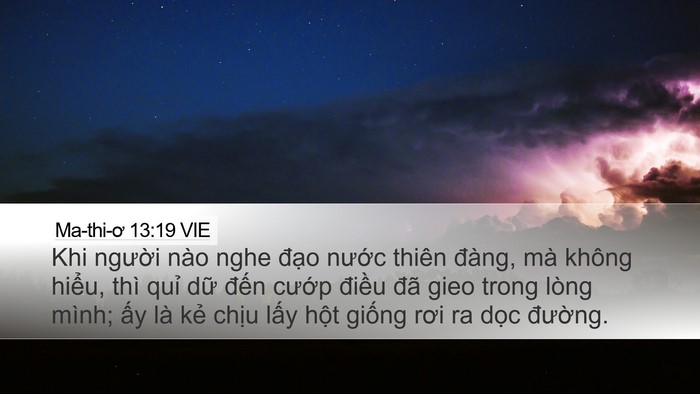 Ma-thi-ơ 13:19 VIE Bible Verse Image