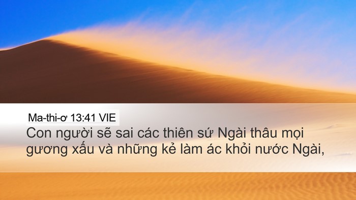 Ma-thi-ơ 13:41 VIE Bible Verse Image