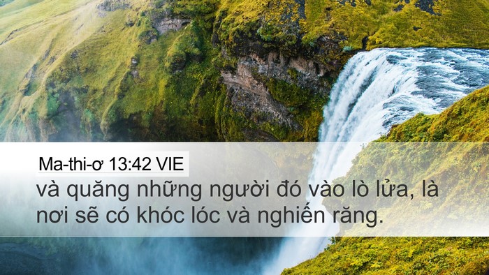 Ma-thi-ơ 13:42 VIE Bible Verse Image
