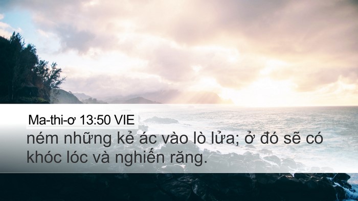 Ma-thi-ơ 13:50 VIE Bible Verse Image