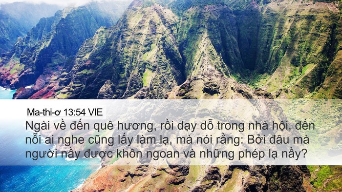 Ma-thi-ơ 13:54 VIE Bible Verse Image