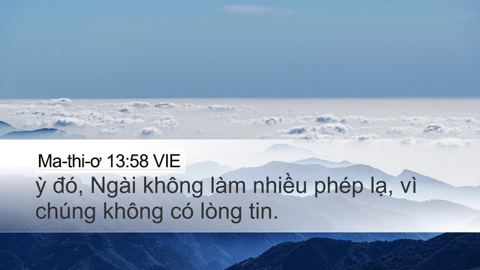 Ma-thi-ơ 13:58 VIE Bible Verse Image