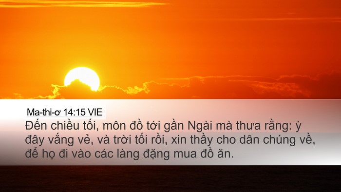Ma-thi-ơ 14:15 VIE Bible Verse Image