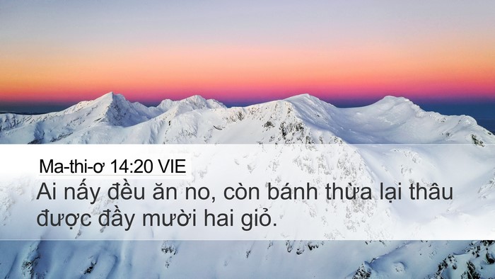 Ma-thi-ơ 14:20 VIE Bible Verse Image