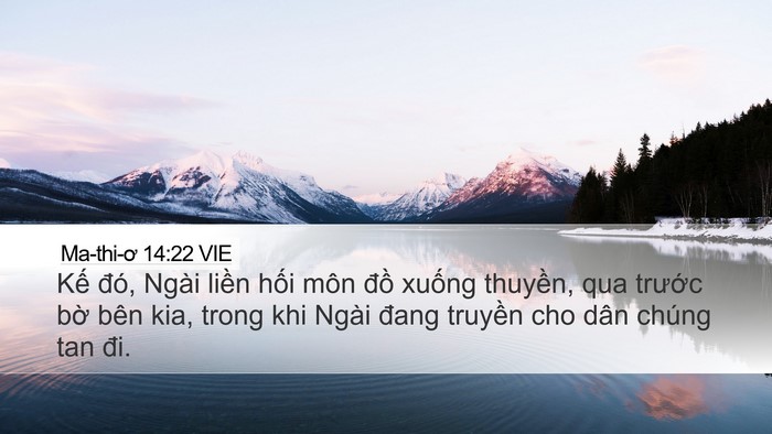 Ma-thi-ơ 14:22 VIE Bible Verse Image