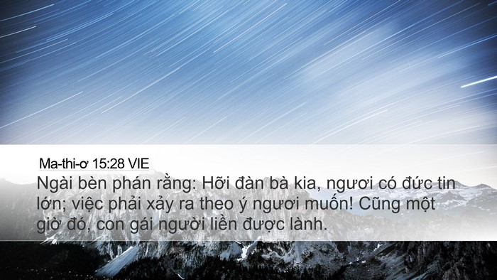 Ma-thi-ơ 15:28 VIE Bible Verse Image