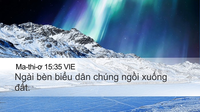 Ma-thi-ơ 15:35 VIE Bible Verse Image