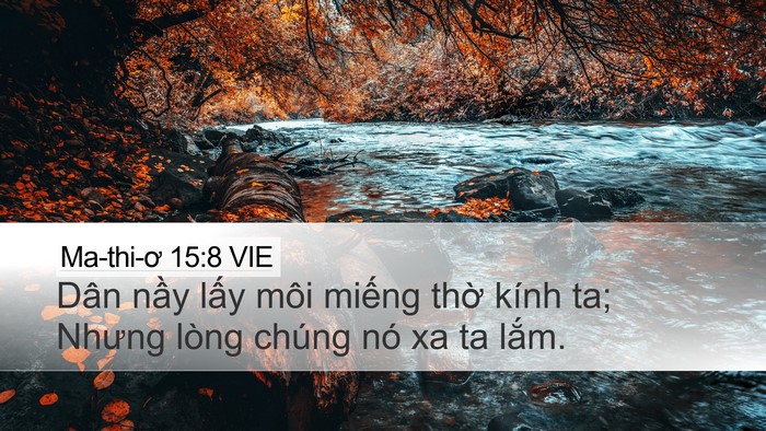 Ma-thi-ơ 15:8 VIE Bible Verse Image