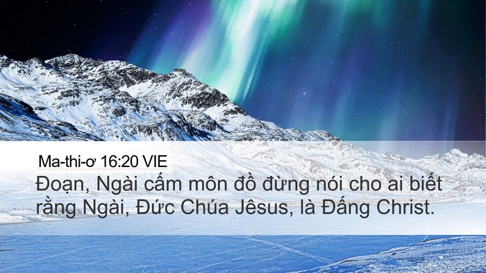 Ma-thi-ơ 16:20 VIE Bible Verse Image