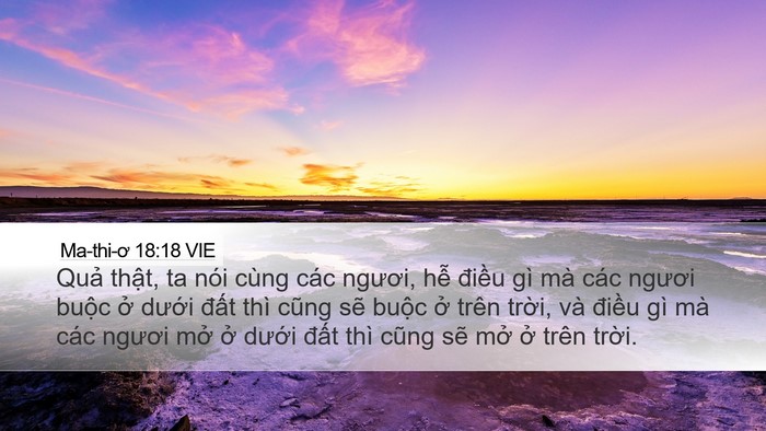 Ma-thi-ơ 18:18 VIE Bible Verse Image