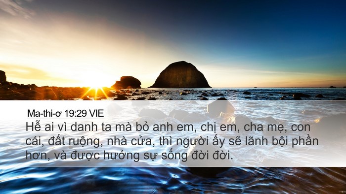 Ma-thi-ơ 19:29 VIE Bible Verse Image