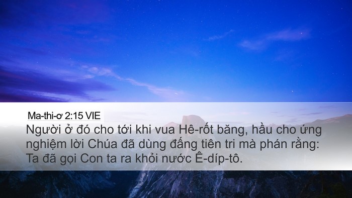 Ma-thi-ơ 2:15 VIE Bible Verse Image