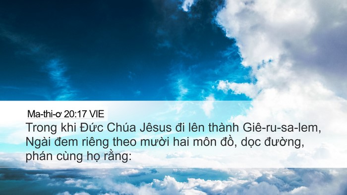 Ma-thi-ơ 20:17 VIE Bible Verse Image