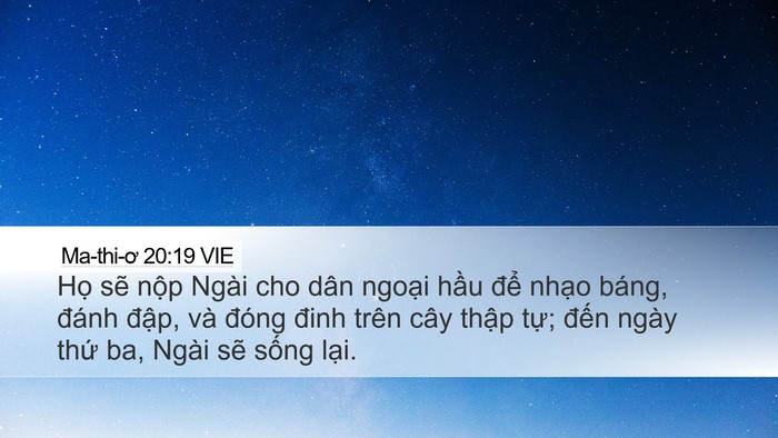 Ma-thi-ơ 20:19 VIE Bible Verse Image