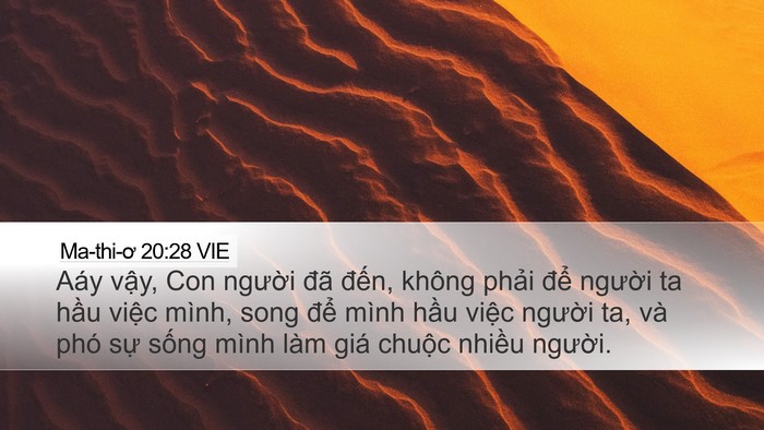 Ma-thi-ơ 20:28 VIE Bible Verse Image