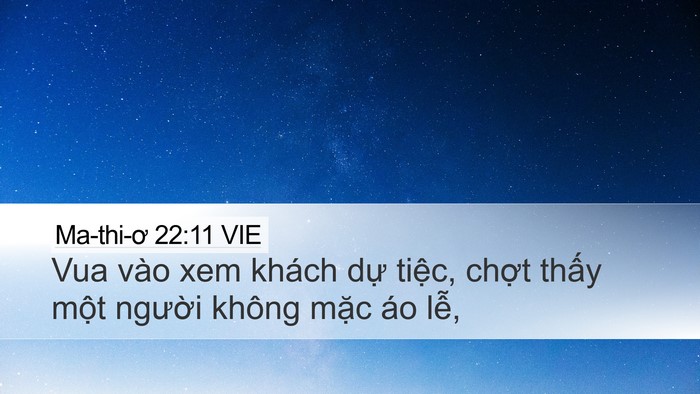Ma-thi-ơ 22:11 VIE Bible Verse Image