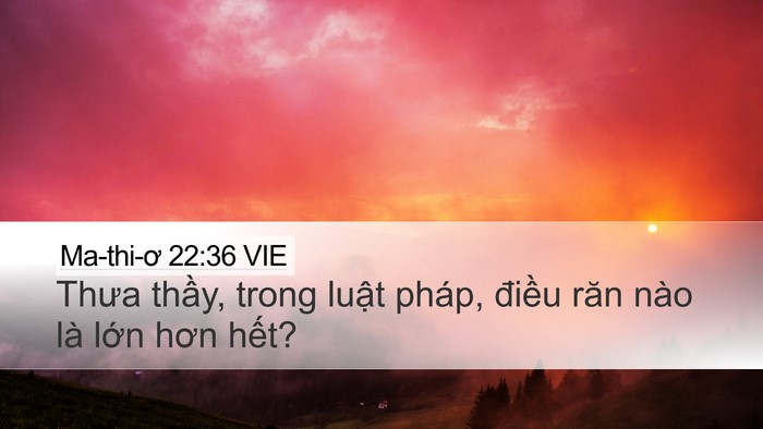 Ma-thi-ơ 22:36 VIE Bible Verse Image
