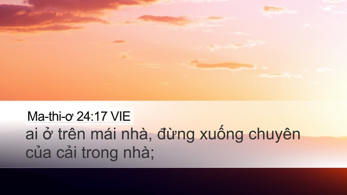 Ma-thi-ơ 24:17 VIE Bible Verse Image