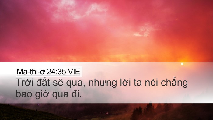 Ma-thi-ơ 24:35 VIE Bible Verse Image