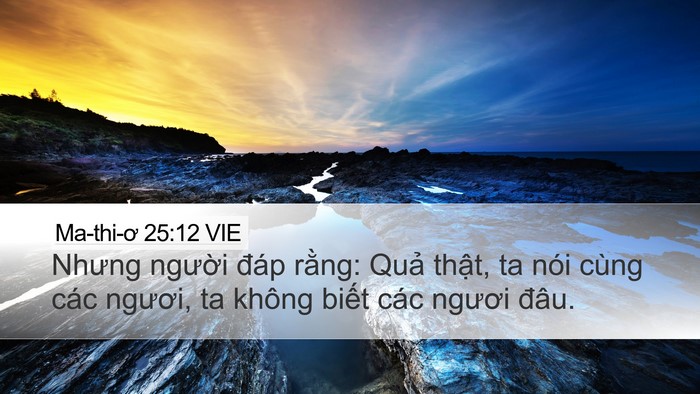 Ma-thi-ơ 25:12 VIE Bible Verse Image