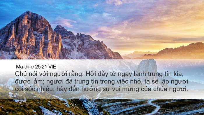 Ma-thi-ơ 25:21 VIE Bible Verse Image