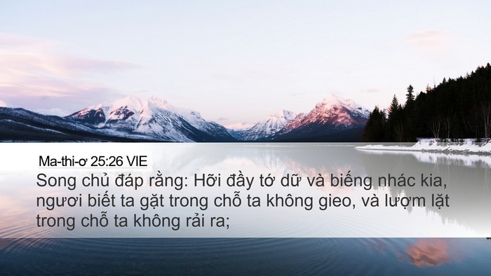 Ma-thi-ơ 25:26 VIE Bible Verse Image