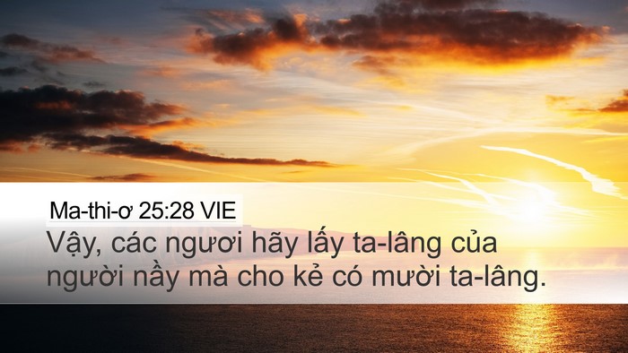 Ma-thi-ơ 25:28 VIE Bible Verse Image