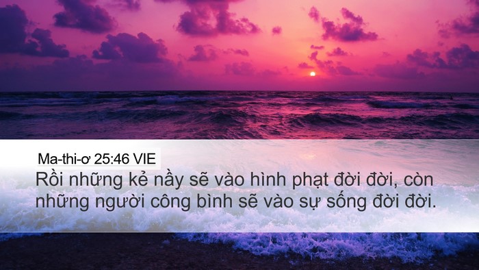 Ma-thi-ơ 25:46 VIE Bible Verse Image