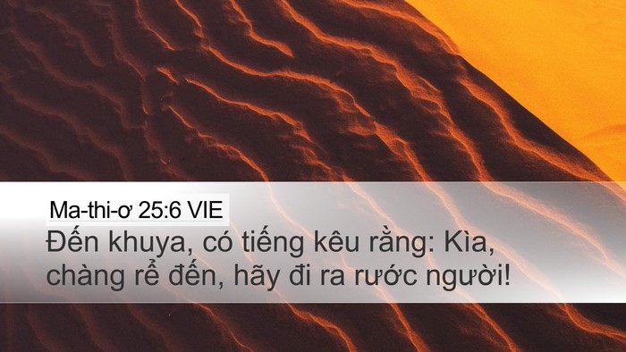Ma-thi-ơ 25:6 VIE Bible Verse Image
