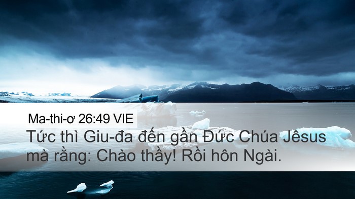 Ma-thi-ơ 26:49 VIE Bible Verse Image